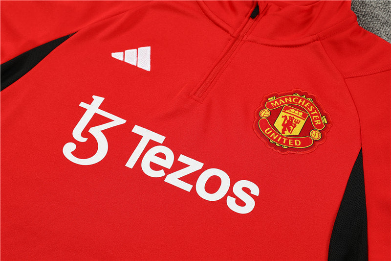 KIT CONJUNTO MEIO ZIPER MANCHESTER UNITED 23/24