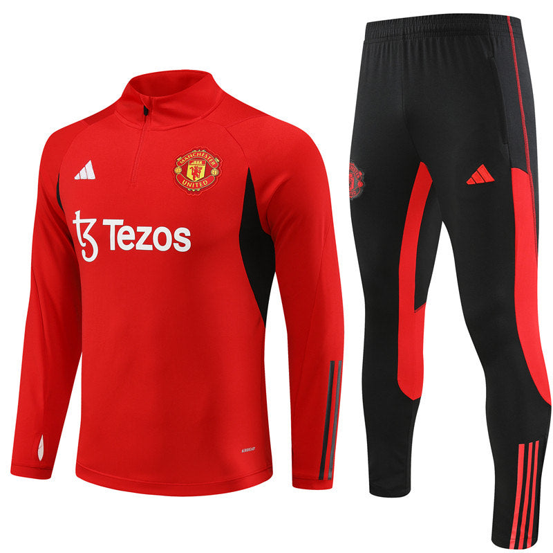 KIT CONJUNTO MEIO ZIPER MANCHESTER UNITED 23/24